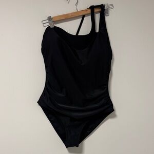 NWOT She Curve Black One-Piece Swimsuit one shoulder